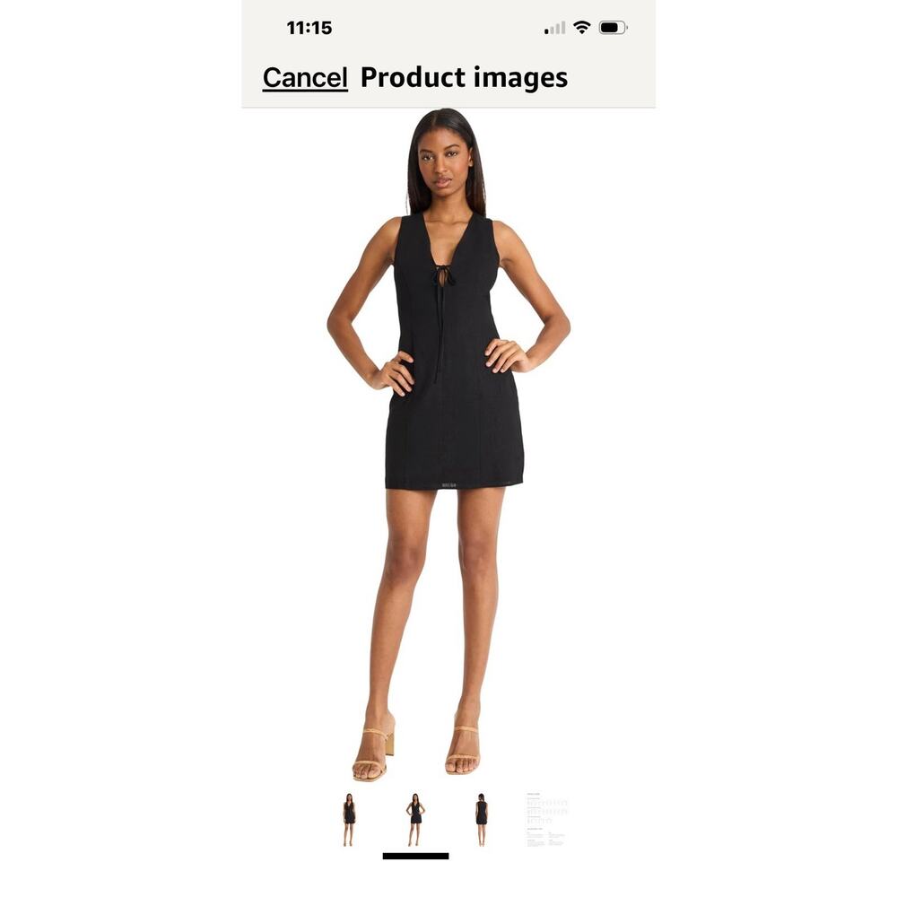 Donna Morgan Women Black Casual Party Cocktail Mini Dress 2